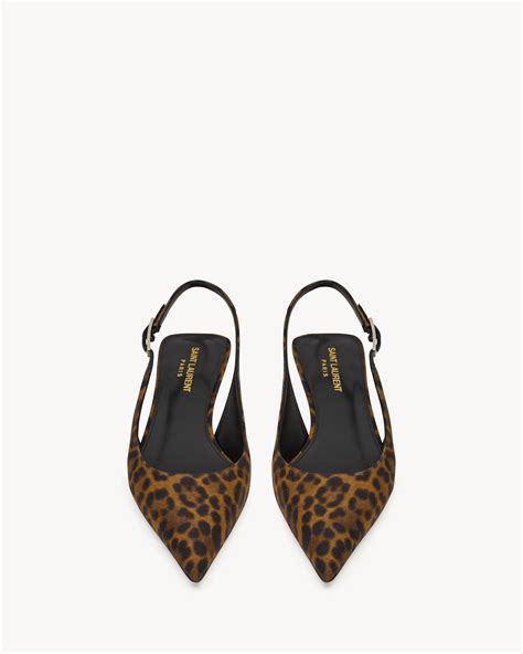 CHERISH slingback pumps in leopard grosgrain 